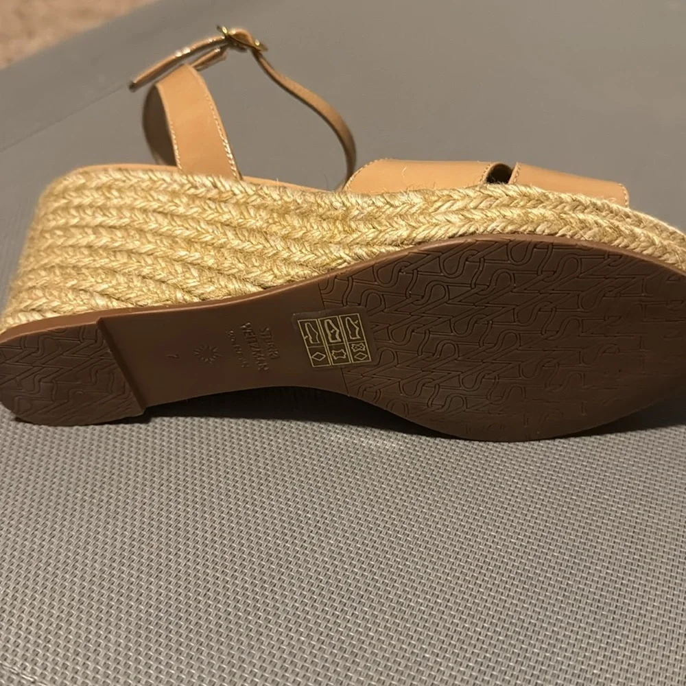 Stuart Weitzman Rosemarie Patent Leather Platform Espadrille Wedge Sandals, new - Picture 5 of 6